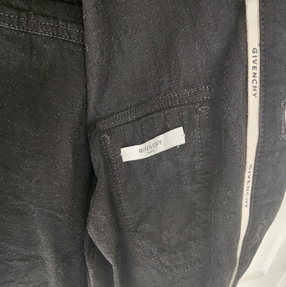 Givenchy Logo Embroidered Denim Black Shirt - Picture 12 of 13